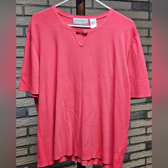 Alfred Dunner Sweaters - Alfred Dunner Coral Short Sleeve Sweater Sz 3X